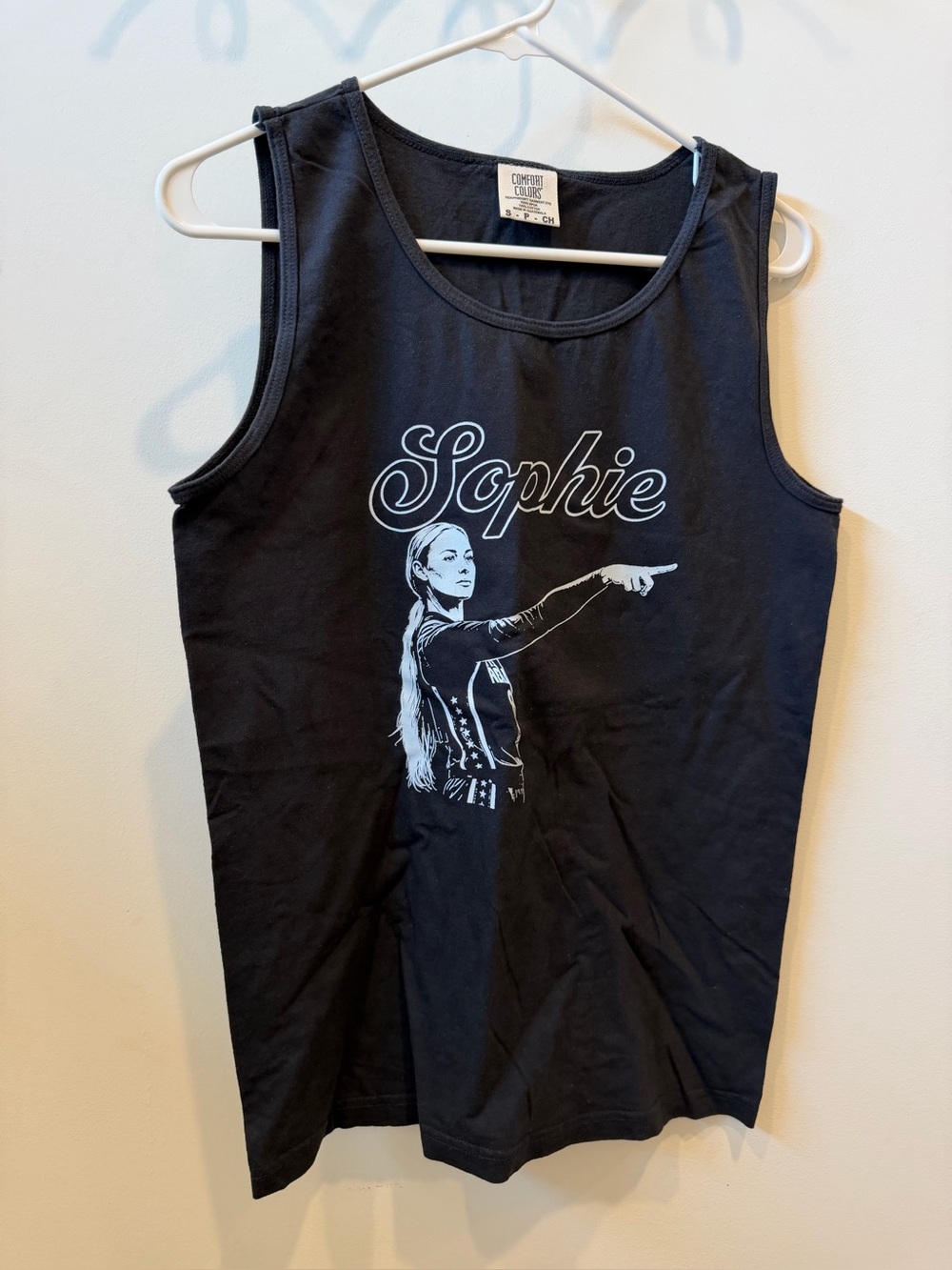 Black 'Sophie' Graphic Tank Top for Kids